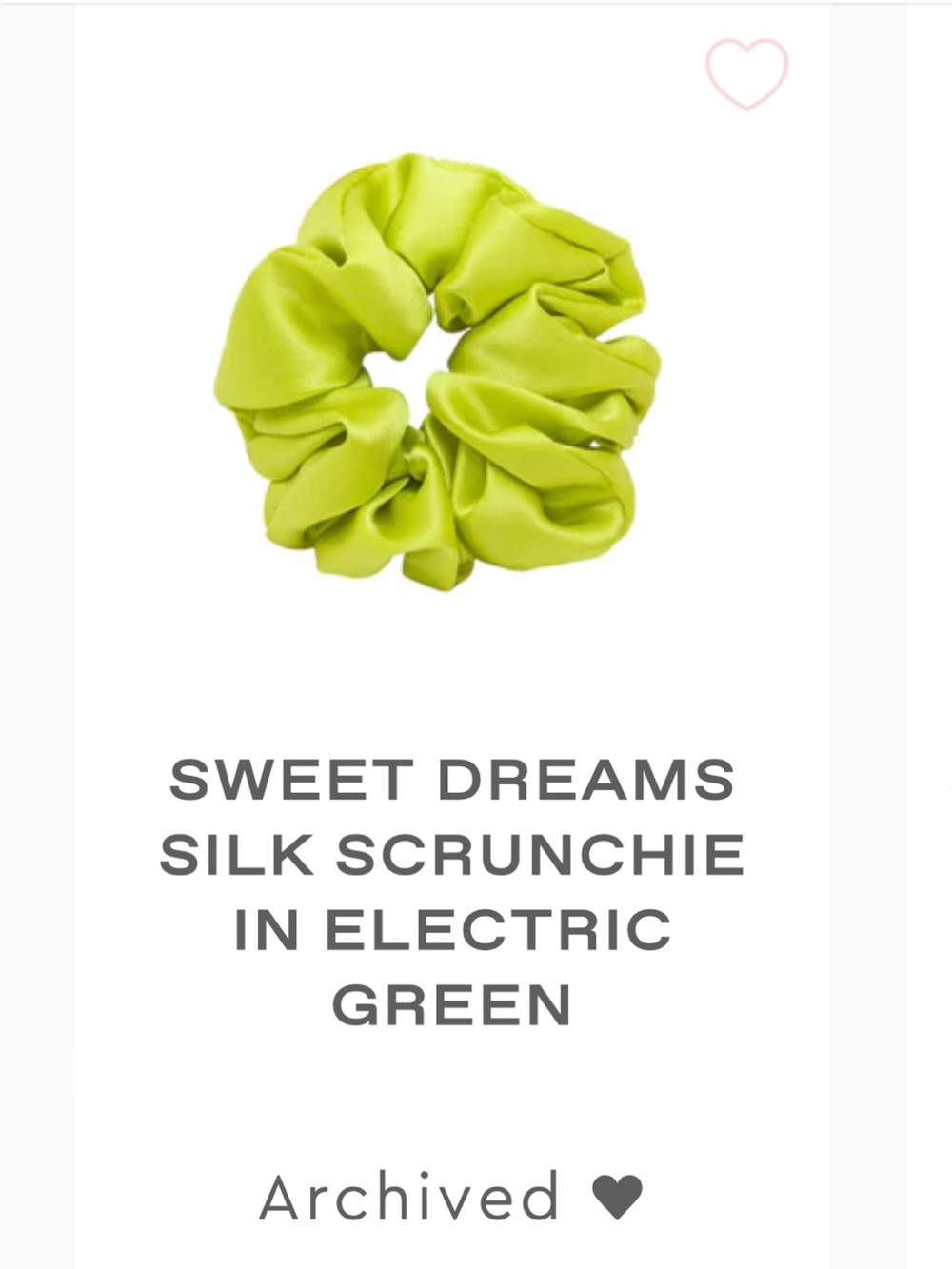 Emi Jay Electric Green Silk Scrunchie